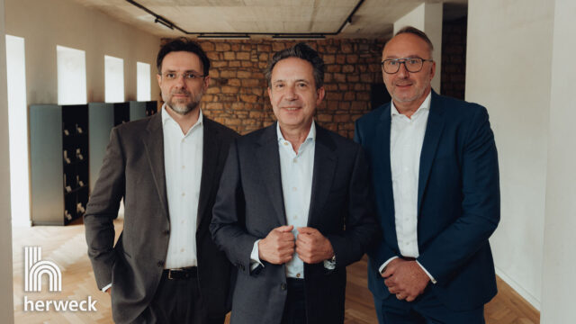 Jacob Saga, Jörg Herweck und Hans-Jürgen Witfeld, Vorstände von Herweck